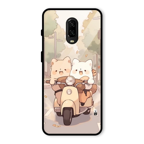 Cute Riders Glass Back Case for OnePlus 6T