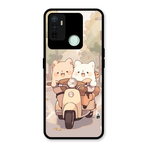 Cute Riders Glass Back Case for Oppo A53