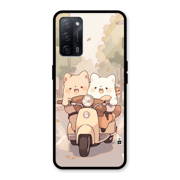 Cute Riders Glass Back Case for Oppo A53s 5G