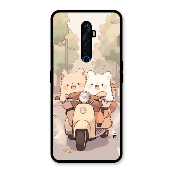 Cute Riders Glass Back Case for Oppo Reno2 F