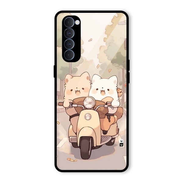 Cute Riders Glass Back Case for Oppo Reno4 Pro