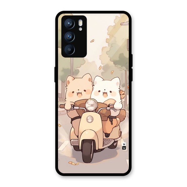 Cute Riders Glass Back Case for Oppo Reno6 5G