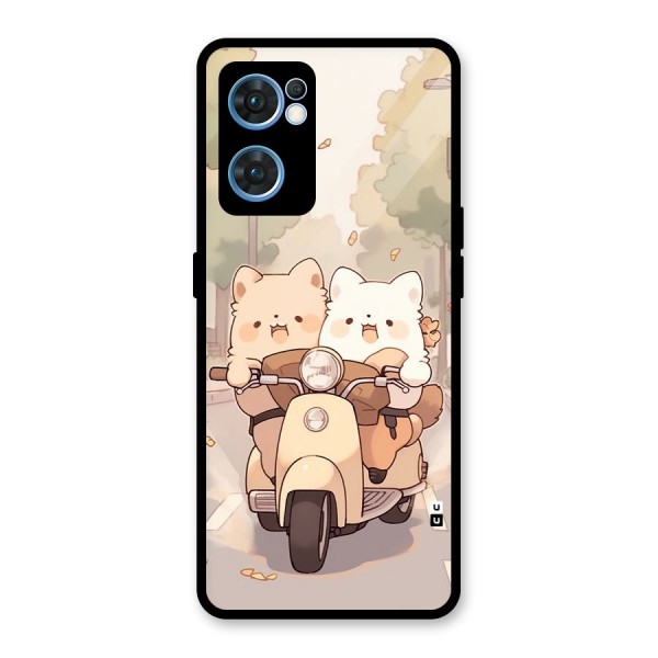 Cute Riders Glass Back Case for Oppo Reno7 5G