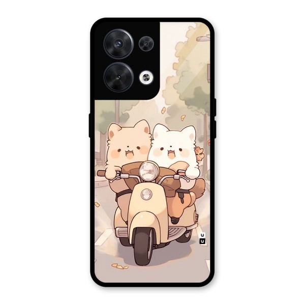 Cute Riders Glass Back Case for Oppo Reno8 5G