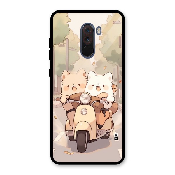 Cute Riders Glass Back Case for Poco F1