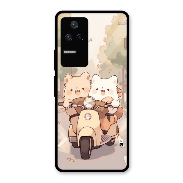 Cute Riders Glass Back Case for Poco F4 5G