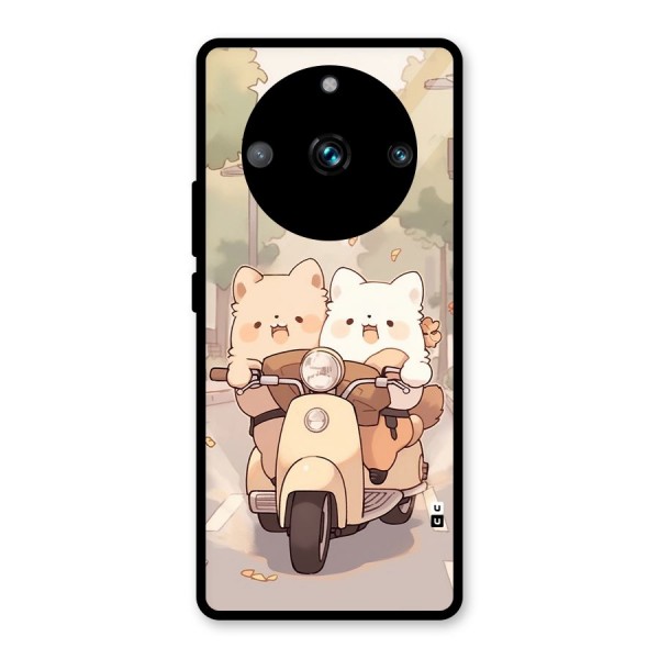 Cute Riders Glass Back Case for Realme 11 Pro