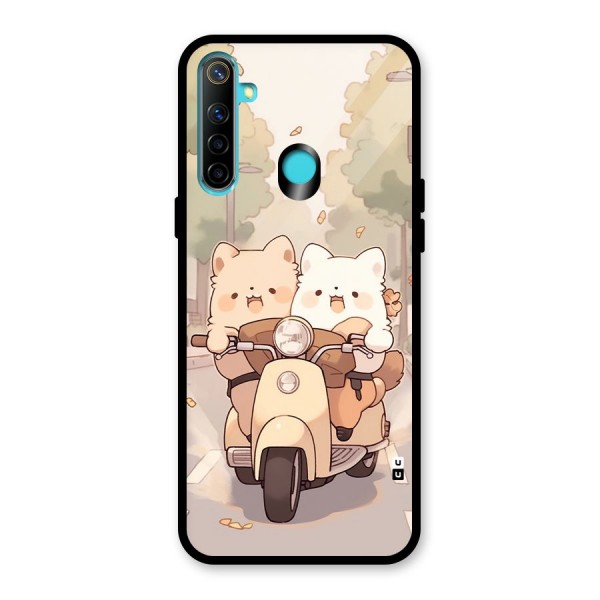 Cute Riders Glass Back Case for Realme 5