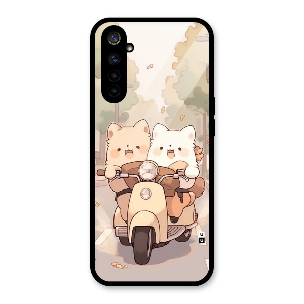 Cute Riders Glass Back Case for Realme 6