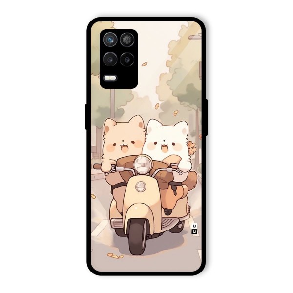 Cute Riders Glass Back Case for Realme 8s 5G