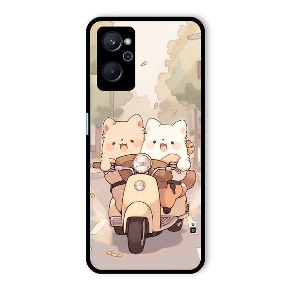 Cute Riders Glass Back Case for Realme 9i