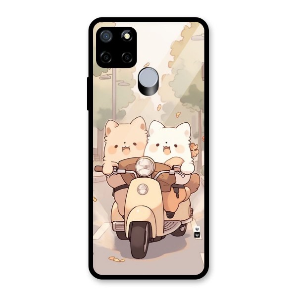 Cute Riders Glass Back Case for Realme Narzo 20