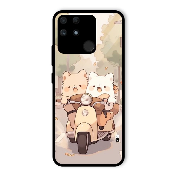 Cute Riders Glass Back Case for Realme Narzo 50A