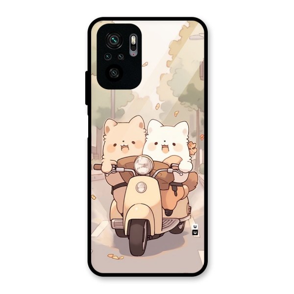 Cute Riders Glass Back Case for Redmi Note 10