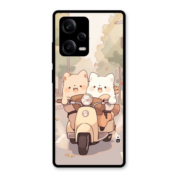 Cute Riders Glass Back Case for Redmi Note 12 Pro