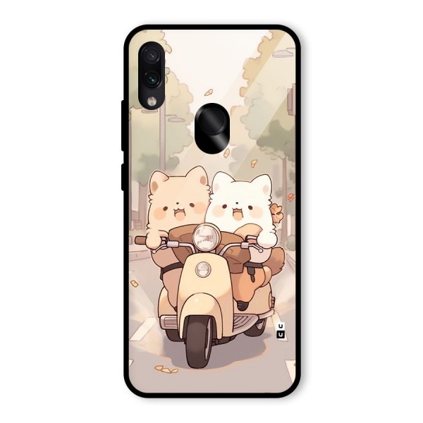 Cute Riders Glass Back Case for Redmi Note 7