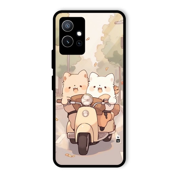 Cute Riders Glass Back Case for Vivo T1 5G