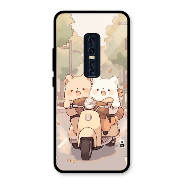 Cute Riders Glass Back Case for Vivo V17 Pro