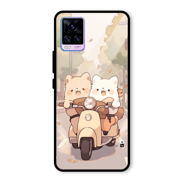 Cute Riders Glass Back Case for Vivo V20 Pro