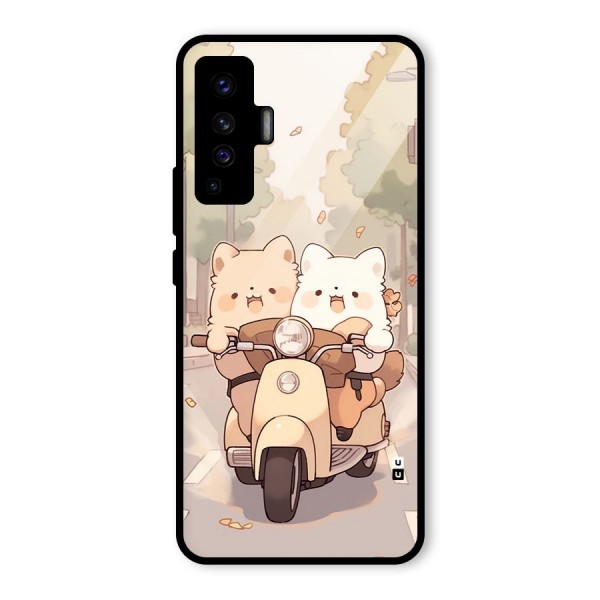 Cute Riders Glass Back Case for Vivo X50