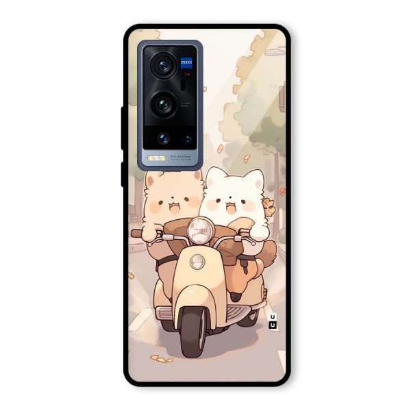 Cute Riders Glass Back Case for Vivo X60 Pro Plus