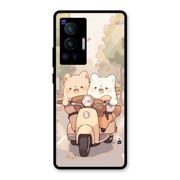 Cute Riders Glass Back Case for Vivo X70 Pro