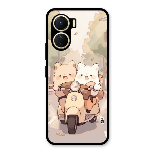 Cute Riders Glass Back Case for Vivo Y16