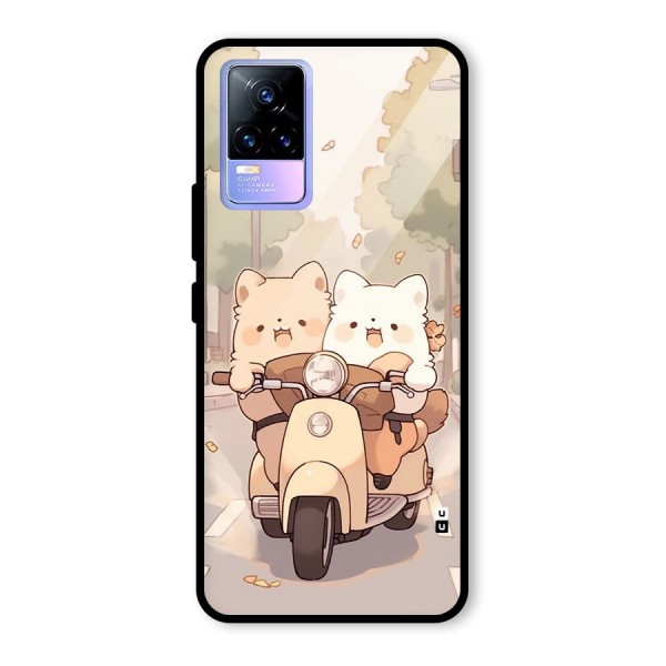 Cute Riders Glass Back Case for Vivo Y73