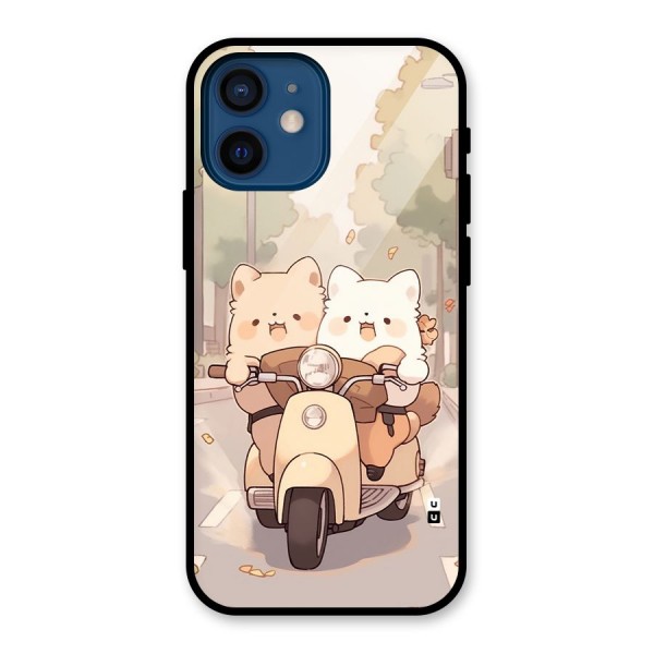 Cute Riders Glass Back Case for iPhone 12 Mini