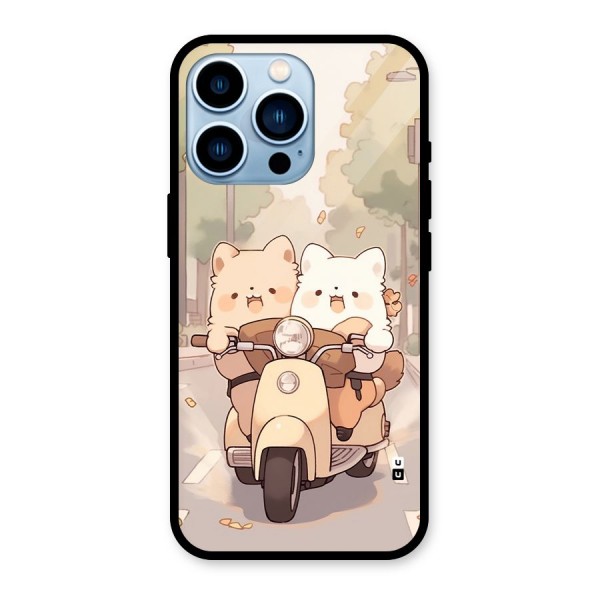 Cute Riders Glass Back Case for iPhone 13 Pro