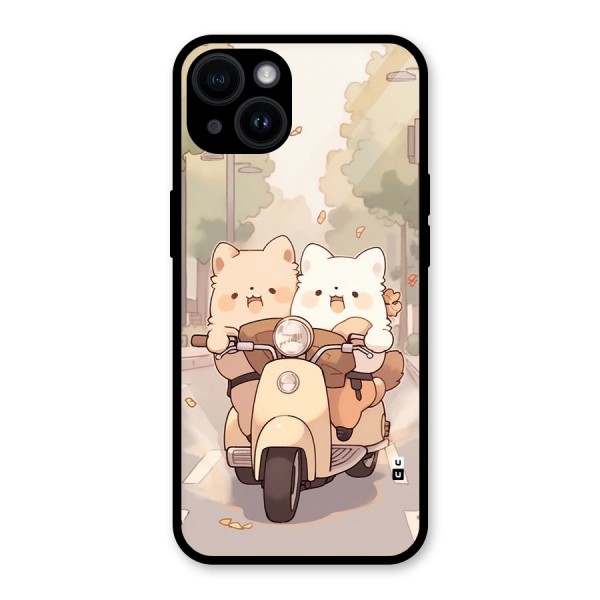 Cute Riders Glass Back Case for iPhone 14