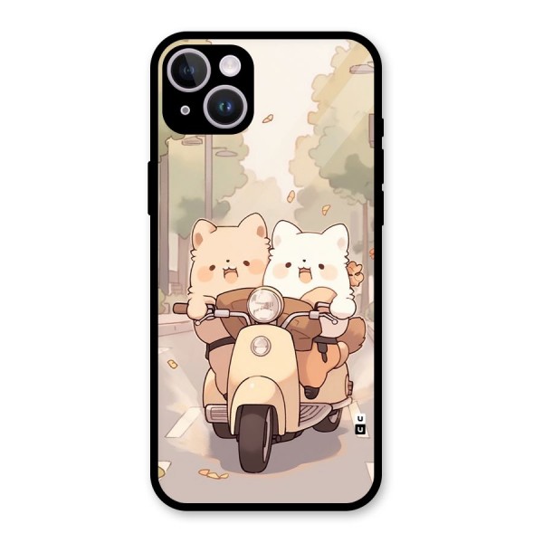 Cute Riders Glass Back Case for iPhone 14 Plus