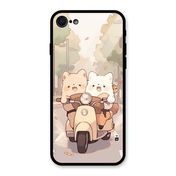 Cute Riders Glass Back Case for iPhone SE 2020