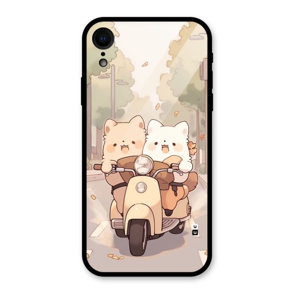 Cute Riders Glass Back Case for iPhone XR