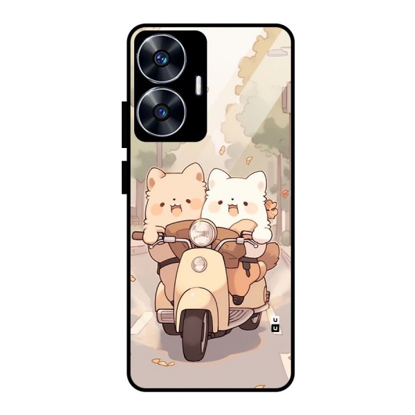 Cute Riders Glass Back Case for realme C55