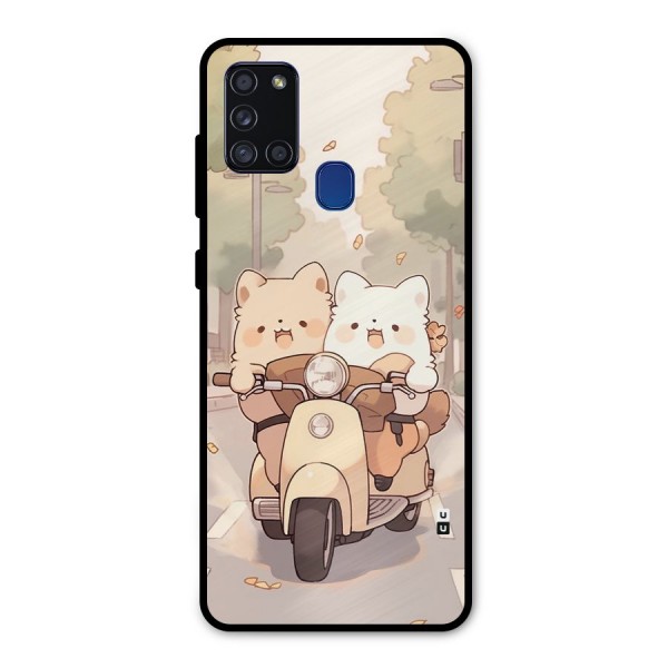 Cute Riders Metal Back Case for Galaxy A21s