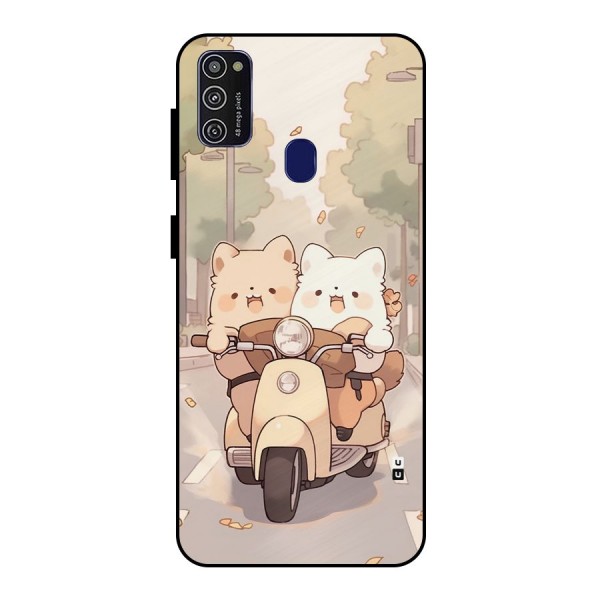 Cute Riders Metal Back Case for Galaxy M21