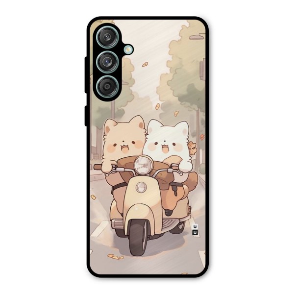 Cute Riders Metal Back Case for Galaxy M55 5G