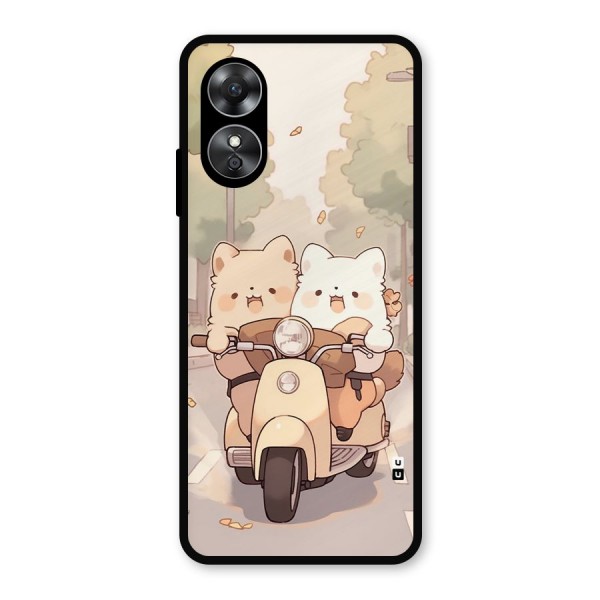 Cute Riders Metal Back Case for Oppo A17