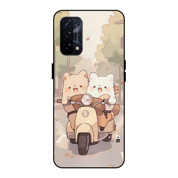 Cute Riders Metal Back Case for Oppo A74 5G