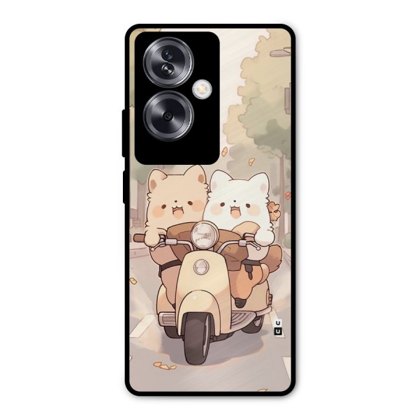 Cute Riders Metal Back Case for Oppo A79 5G