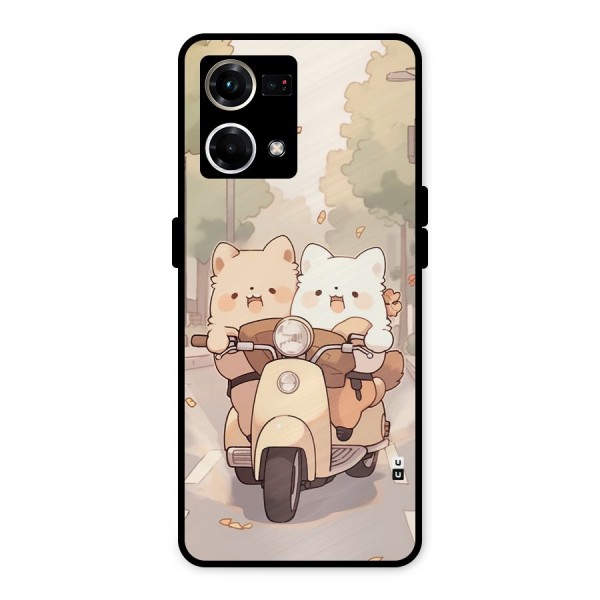 Cute Riders Metal Back Case for Oppo F21 Pro 4G