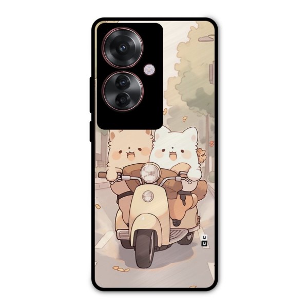 Cute Riders Metal Back Case for Oppo F25 Pro