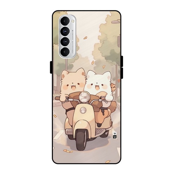 Cute Riders Metal Back Case for Oppo Reno4 Pro