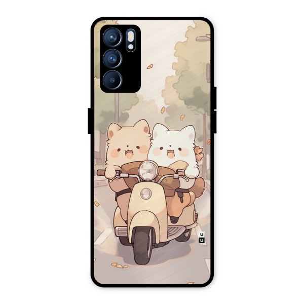 Cute Riders Metal Back Case for Oppo Reno6 5G