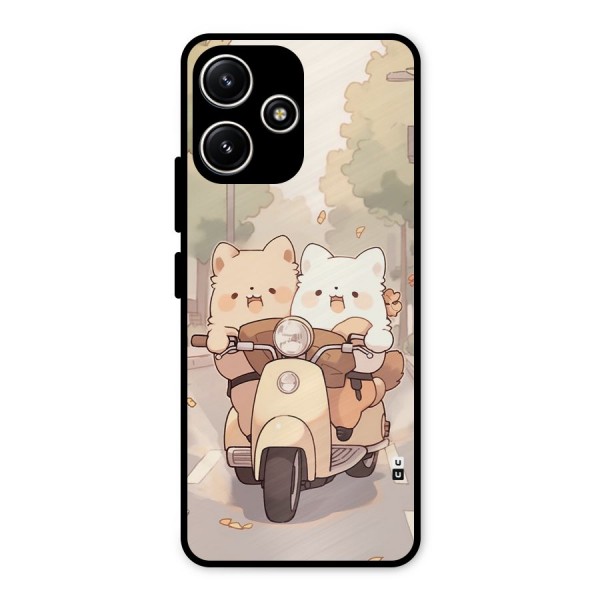 Cute Riders Metal Back Case for Poco M6 Pro