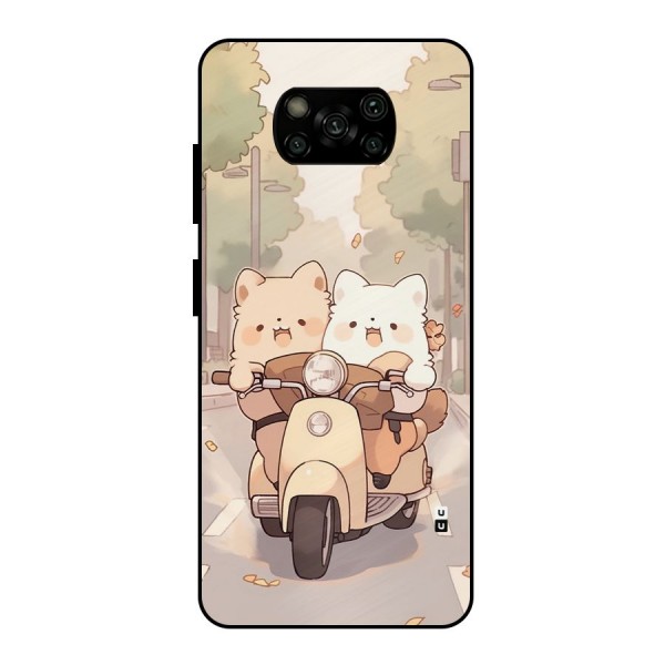 Cute Riders Metal Back Case for Poco X3