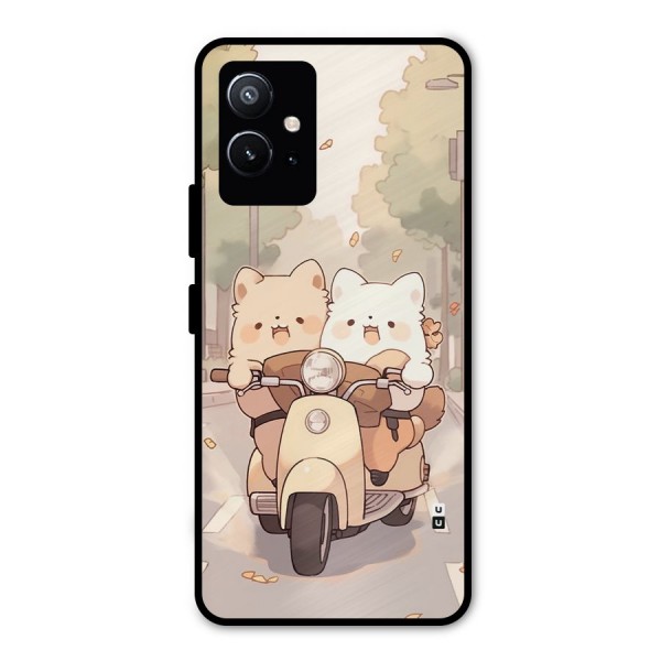 Cute Riders Metal Back Case for Vivo T1 5G