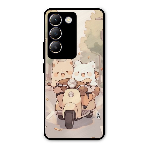 Cute Riders Metal Back Case for Vivo T3 5G