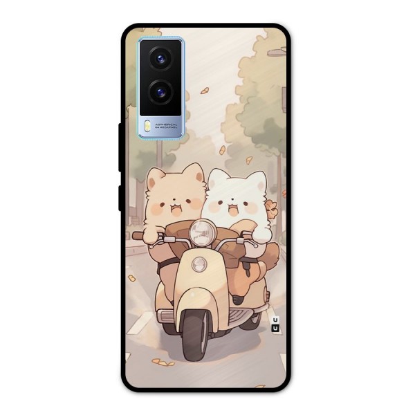 Cute Riders Metal Back Case for Vivo V21e 5G